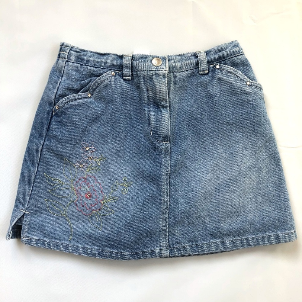 3 Pc Lot Gymboree Denim Skort with 2 Tops Sz 6 & 7 - Picture 3 of 10